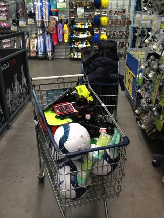 Inkopen materiaal Decathlon